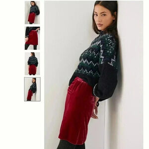 NWT - Anthropologie–Montie  Velvet Mini Skirt